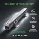 60W RGBW Linear Wall Washer IP65 Rated Aluminum LED for Building Lighting