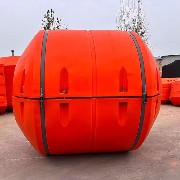 ISO Certified High Buoyancy Marine Dredging UV-Resistant HDPE Pipeline Floater Buoy Pontoon for Sand Slurry Hose Offshore Oil