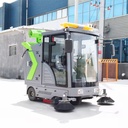 New Industrial Ride-On Battery-Powered High Efficiency Burnishing Floor Sweeper Machine Dual Rotating Brushes Large Hopper