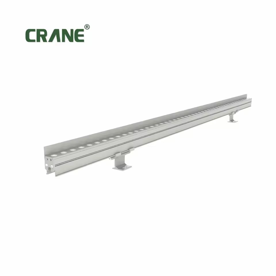 RDM DMX LED Wall Washer Light IP67 Waterproof Slim Grey Aluminum Housing 12W RGB DMX512 Building Hotel Architectural Lighting