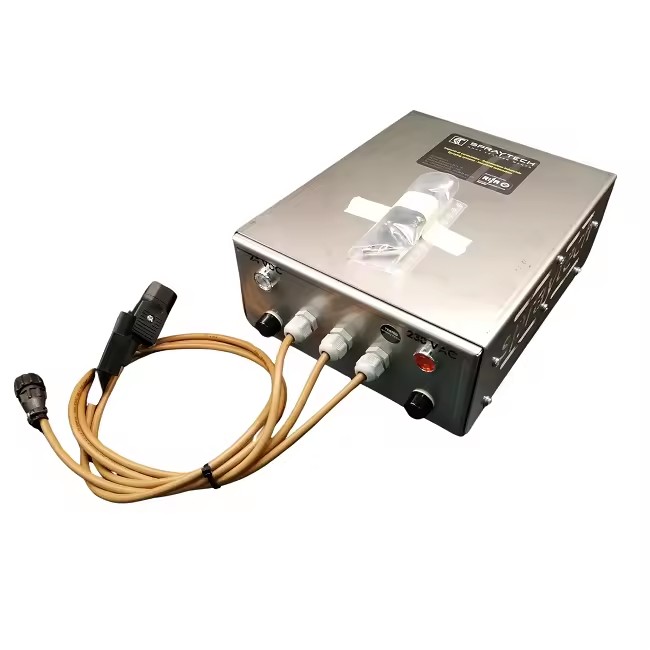 Spraytech High Efficiency 220V 24V Industrial Power Supply Box 10A Control Lights with Fan Wired Protection Fuses for AC/DC