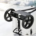 12 Inch Iron Rotomolded Cooler Wheels Kit Cart Axle Handle Straps for 45/65QT Ice Chest Camping Beach Wagon Heavy Duty