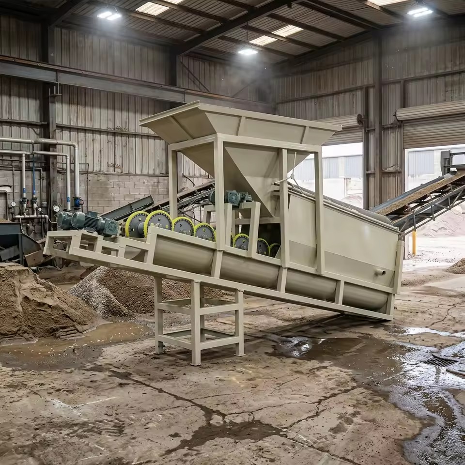 Professional Integrated Sand Screening and Washing Plant with Spiral Sand Washer and Rotary Trommel Screen for Gold Mining