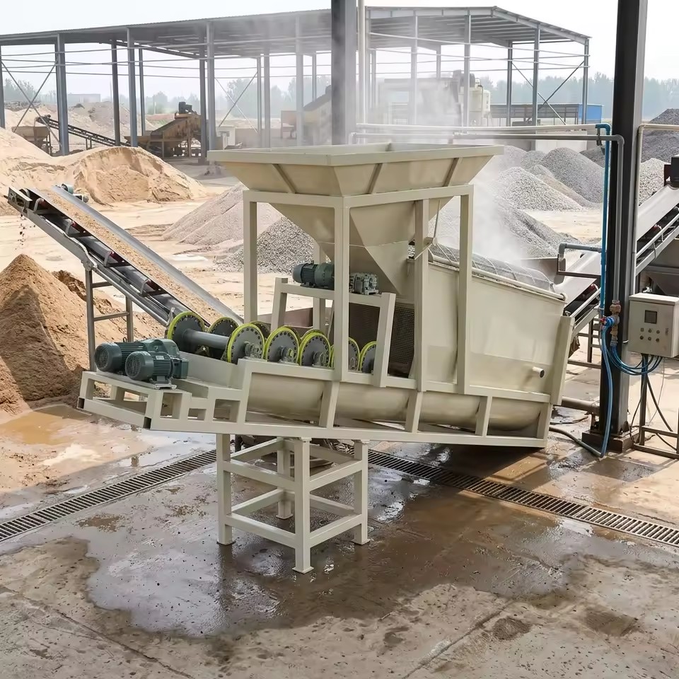 Heavy Duty Integrated Sand Screening Washing Machine Combined with Spiral Sand Washer and Rotary Trommel Screen for Mining