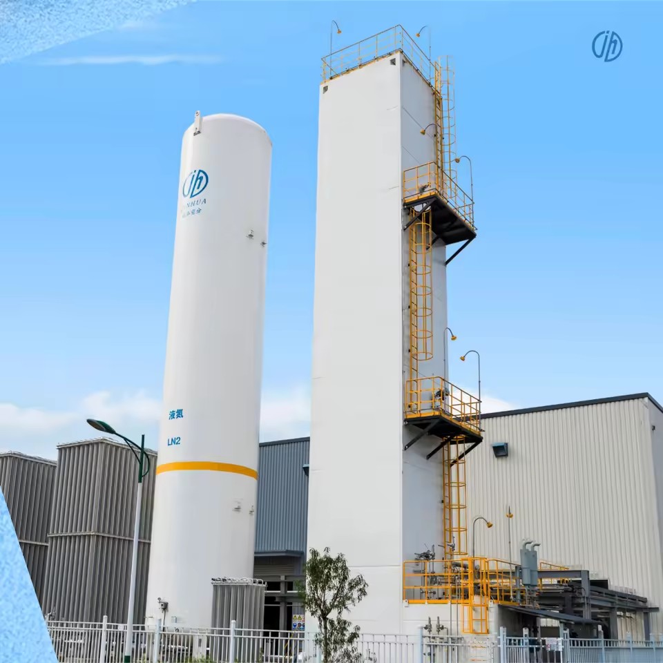 Cryogenic Air Separation Unit ASU Oxygen Nitrogen Plant 99.999% High Purity Industrial Gas Generator PLC Motor Pump