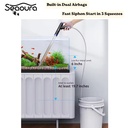 Seaoura SR-528 Safe Aquarium Gravel Vacuum with Anti-Suction Filter Basket Net Spliced Siphon Water Changer for Fish Tank