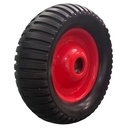 10x2.8 Inch Puncture Proof Solid Rubber Wheel 5/8" Bore Slotted Turf Tread 260x70 Garden Wagon Utility Cart Wheel