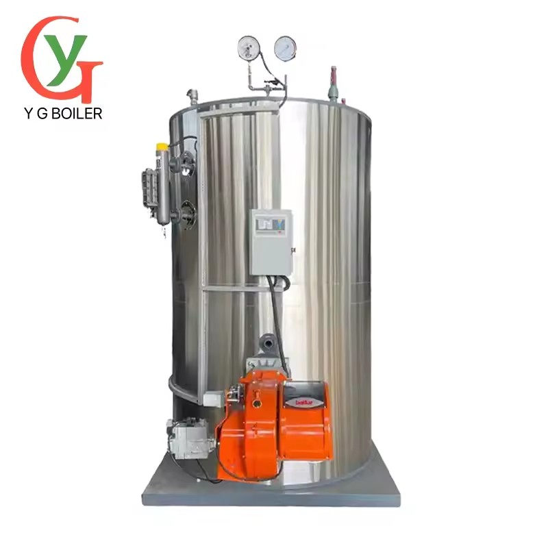 YG LHS Vertical Industrial Boiler Steam Generator with Industrial Branded Used Oil LPG Waste Oil Burner for Stenter Machine