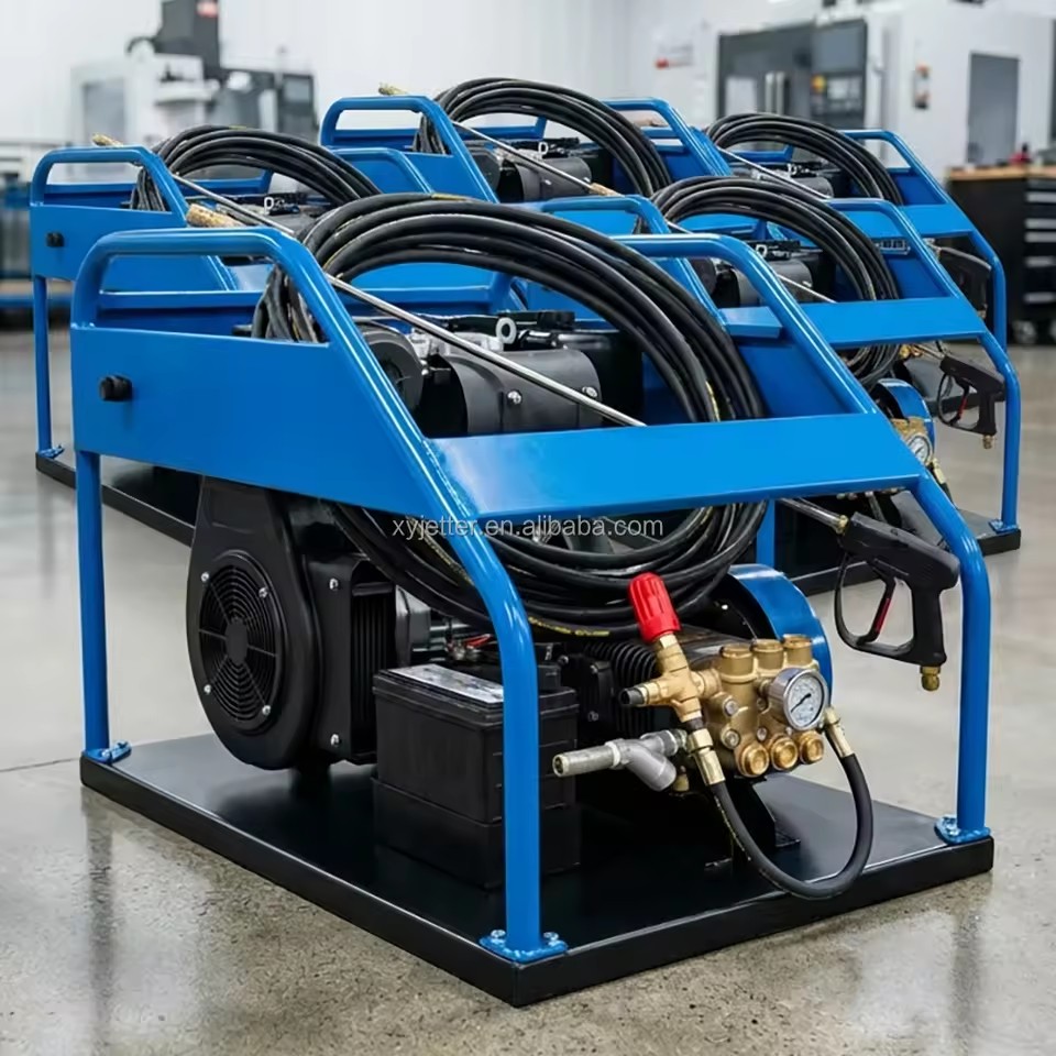 New 350bar 5000psi High Pressure Diesel Powered Water Jet Cleaner Heavy Duty Surface Cleaning Washer 24HP Triplex Pump