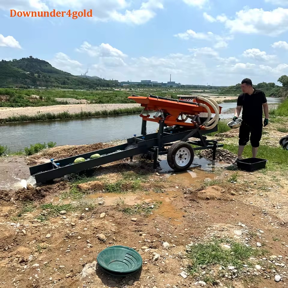 Low Investment Gold Shaker Deck 5 Tons/Hour Portable Gold Washing Plant with PU Liner for Placer Gold