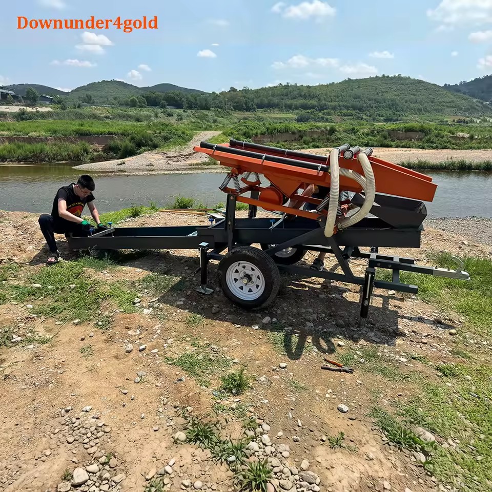 Energy Saving Gold Shaker Mini Portable Gold Washing Plant with PU Screen for Processing Highly Viscous Ores