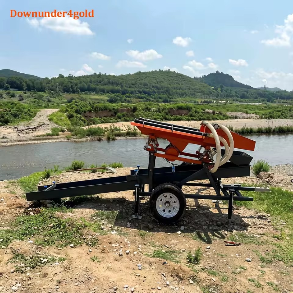 Simple Operation Gold Shaker 5 Tons/Hour Portable Gold Wash Plant with Gold Ore Processing Equipment for Riverbed Mining