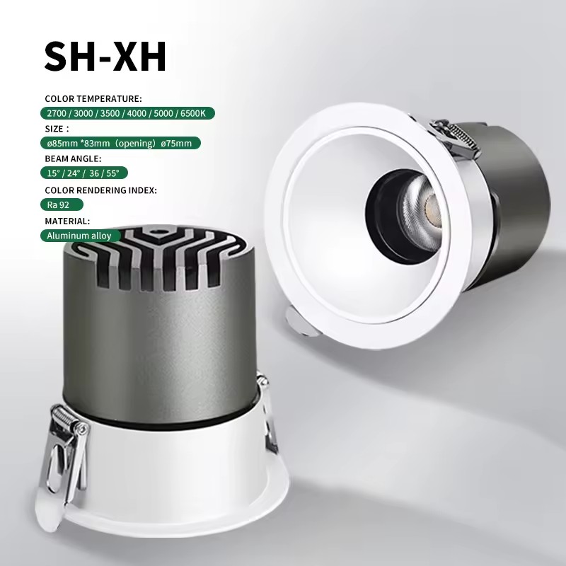 12W Deep Recessed 50mm Hidden Light Source Anti Glare High CRI RA92 Wall Washer for Home Hotel LED Spotlight