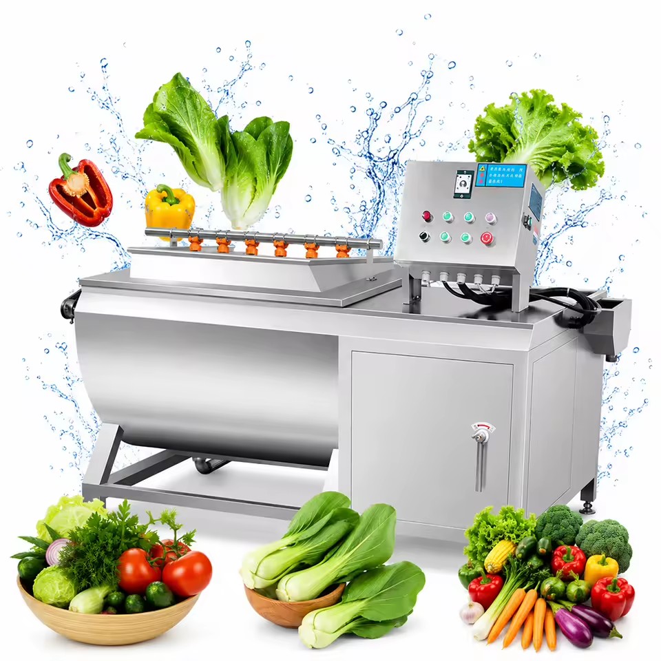 Commercial Vegetable Fruit Tipping Vortex Vegetable Washer Machine Tipping Sweet Potato Washer for Food Processing Plant