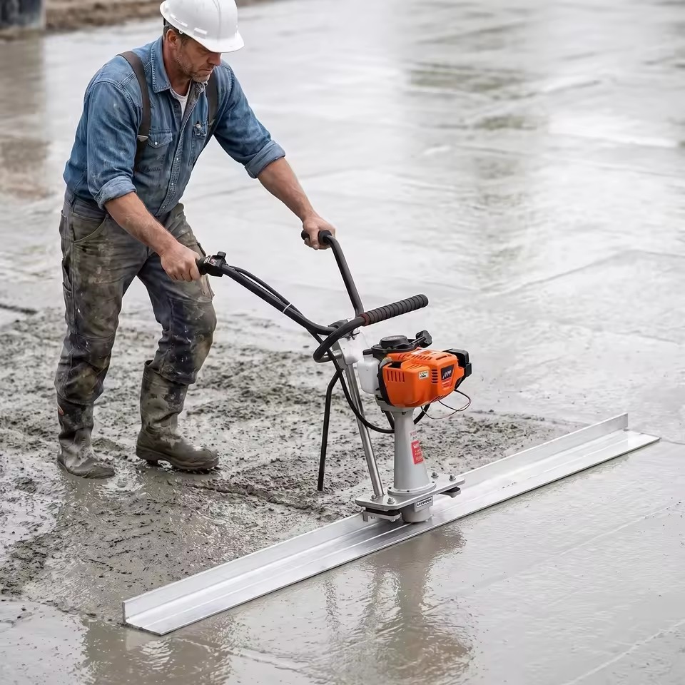 High Efficiency Gasoline Concrete Power Screed Vibrating Leveling Machine Portable for Cement Floor Finishing Road Construction