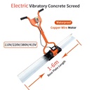 High Efficiency Electric Concrete Power Screed 1-6m 1kW Waterproof Motor Vibrating Screed Floor Leveling Finishing Machine