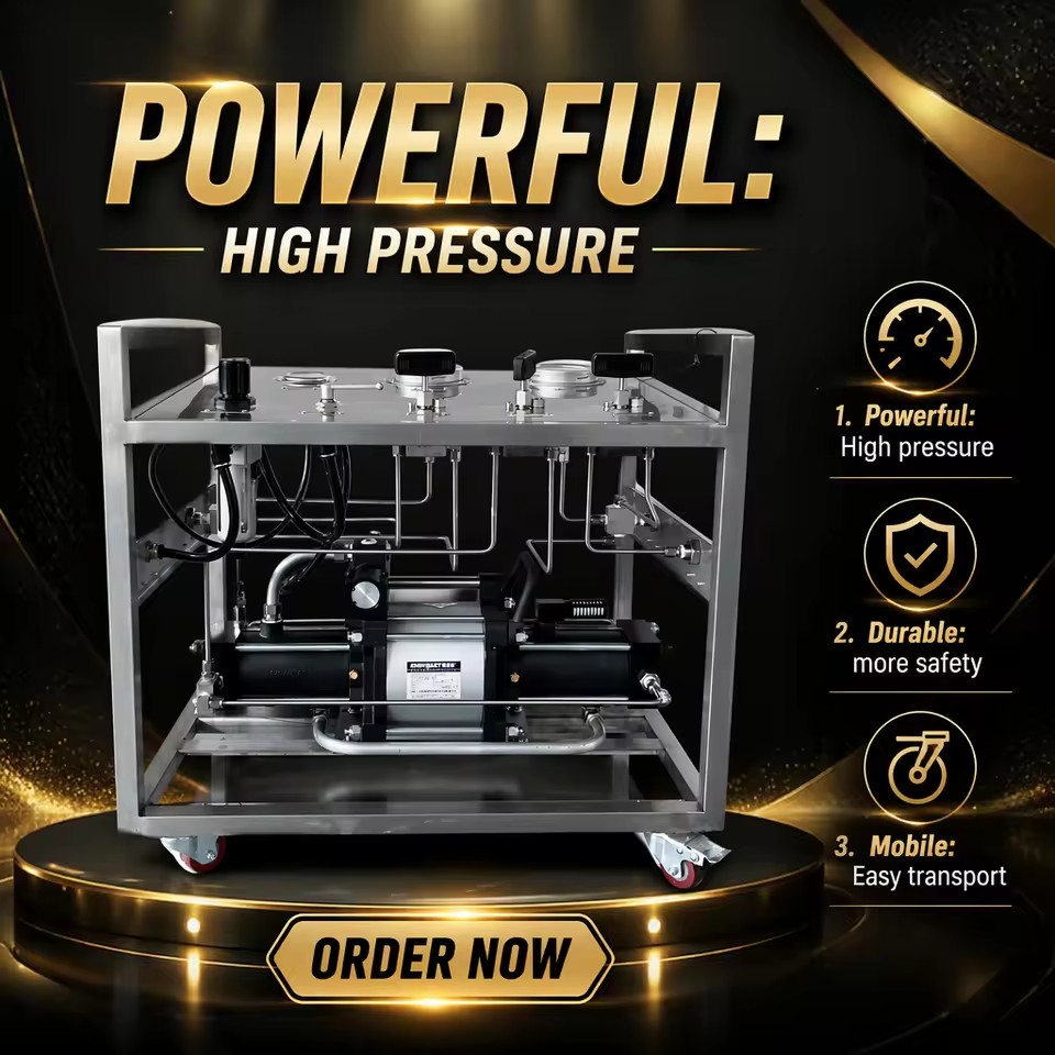 Customizable High Pressure 360bar Pneumatic Air Driven Gas Booster Pump Pressurized Transfer Filling Equipment