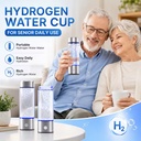 Platinum Coated SPE PEM Hydrogen Water Bottle 1200ppb Proton Exchange Membrane Water Electrolysis H2 Rich Generator
