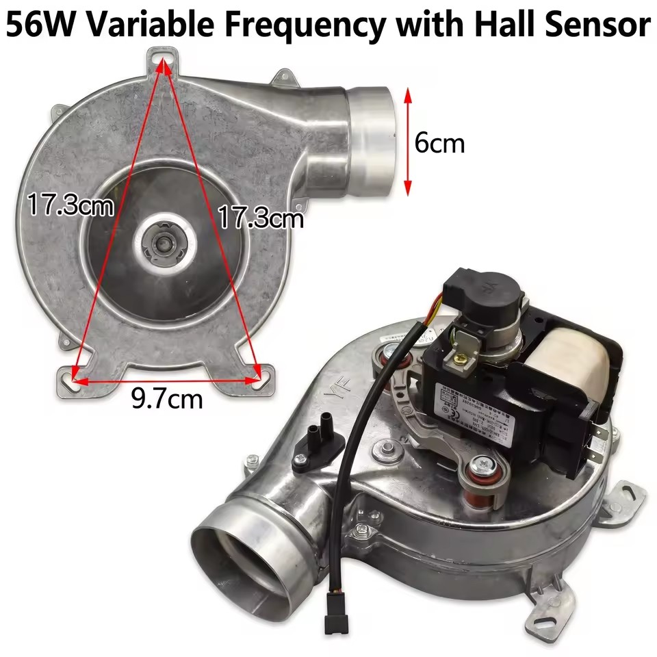 56W AC220V Aluminum Housing Gas Heater Flue Exhaust Motor Copper Winding Wall-Mounted Boiler Ventilation Water Heater Parts