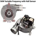 56W AC220V Aluminum Housing Gas Heater Flue Exhaust Motor Copper Winding Wall-Mounted Boiler Ventilation Water Heater Parts