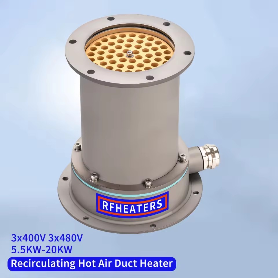 400V 11KW 15KW 17KW Tubular In-line Hot Air Duct Heaters Ducting Stainless Steel Generators Coffee Roaster Gene Heating element