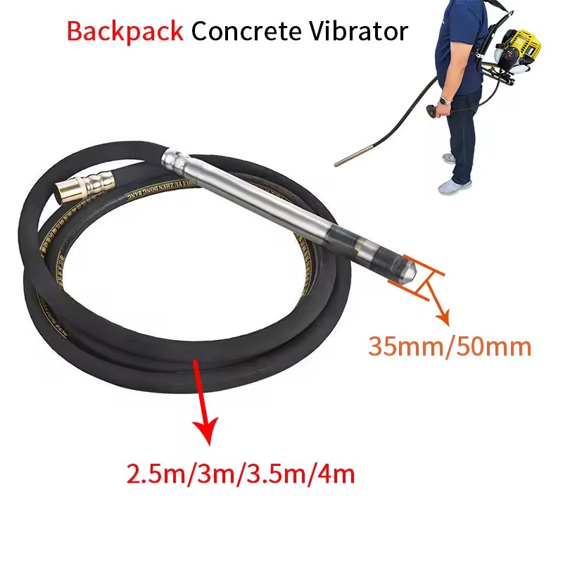 High Efficiency Portable Backpack Concrete Vibrator 4-Stroke Gasoline Engine Type 35mm 50mm Compaction Machine for Construction