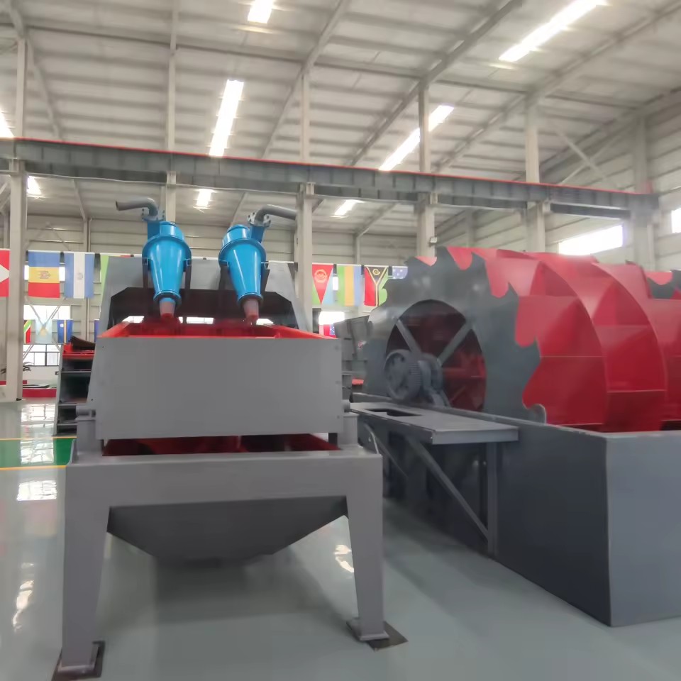 Wheel Sand Washer 10mm Feed 20-300TPH River Quartz Granite Sand Cleaning Machine High Efficiency Aggregate Washing Plant Pump