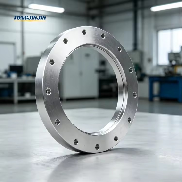 Flat Circular Connection Flange Construction Machinery Spare Parts For Powder Conveying Pipeline