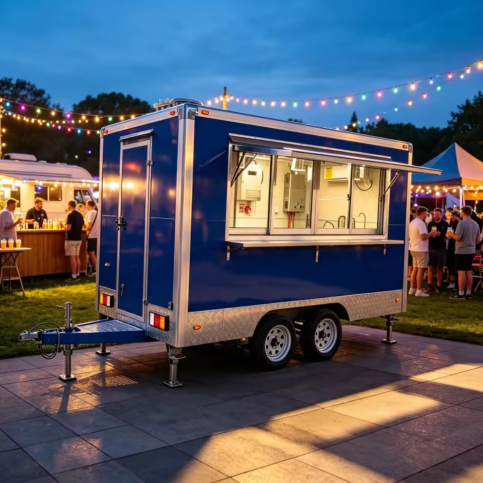 Easy Operation DOT Certified Galvanized Sheet Retail Ice Cream Truck Towable Food Trailer for Fast Food