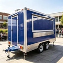 Easy Operation DOT Certified Galvanized Sheet Food Shop Tow Bar Trailer Food Trailer for Chips