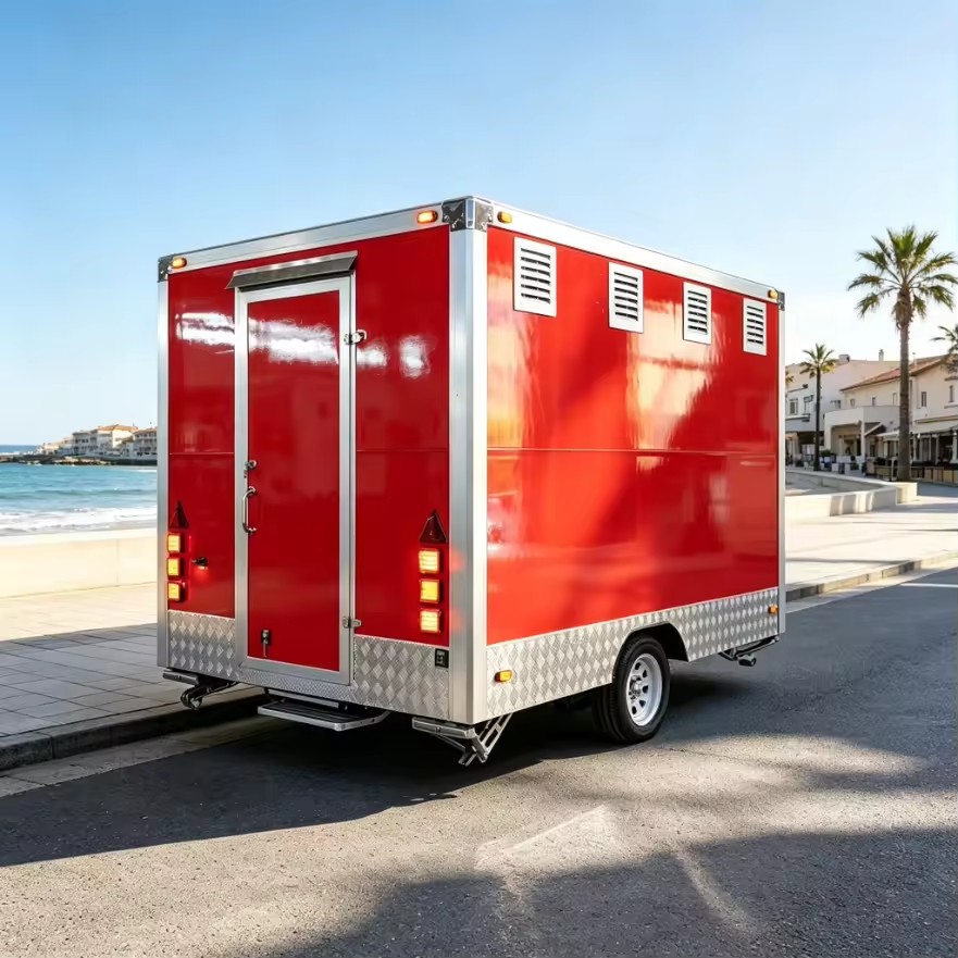 Multifunctional CE Certified Galvanized Sheet Chocolate Towable Food Trailer Hot Dog Cart for Farms