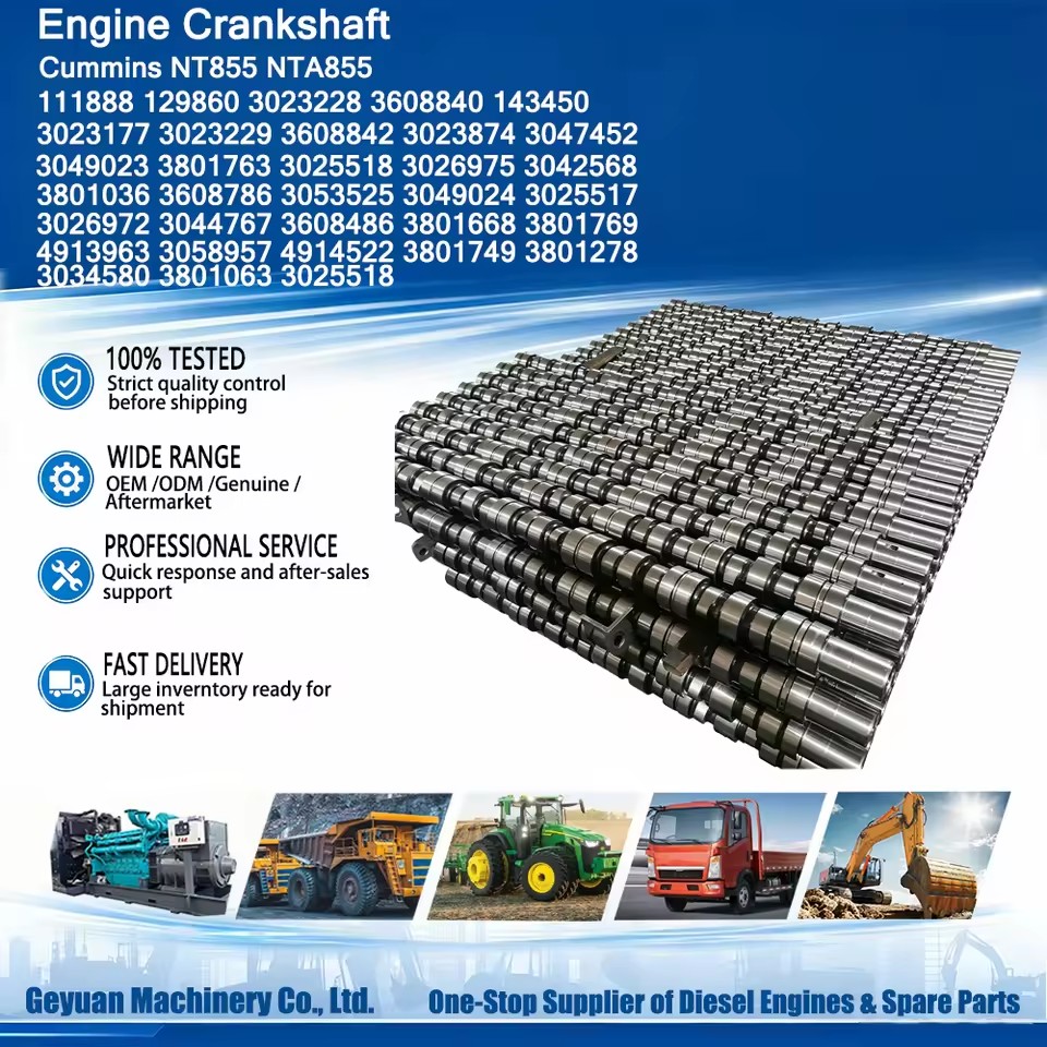 Construction Machinery 4913963 3058957 4914522 3801749 3801278 Engine Camshaft For NT855 NTA855