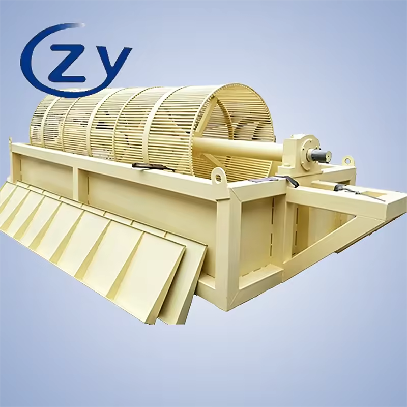 Stainless Steel Rotary Peeler for Cassava Tubers in Food-Grade Starch Processing Applications