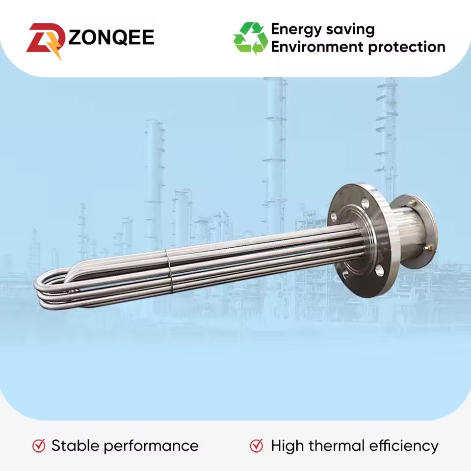 Customized 20KW 30KW 50KW Large Power Incoloy 800 Industrial Steam Generator Tank Heating Element Flange Tubular Heater