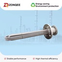 Customized 20KW 30KW 50KW Large Power Incoloy 800 Industrial Steam Generator Tank Heating Element Flange Tubular Heater