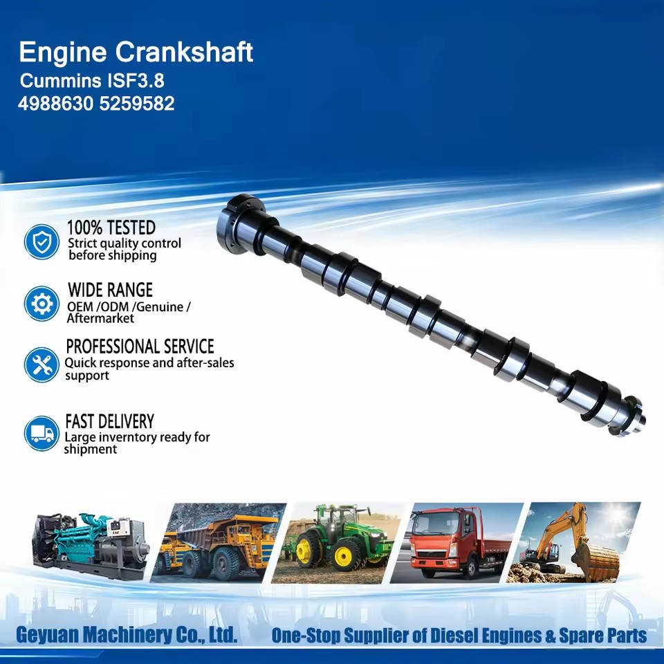 Construction Machinery 4988630 5259582 Engine Camshaft For ISF3.8