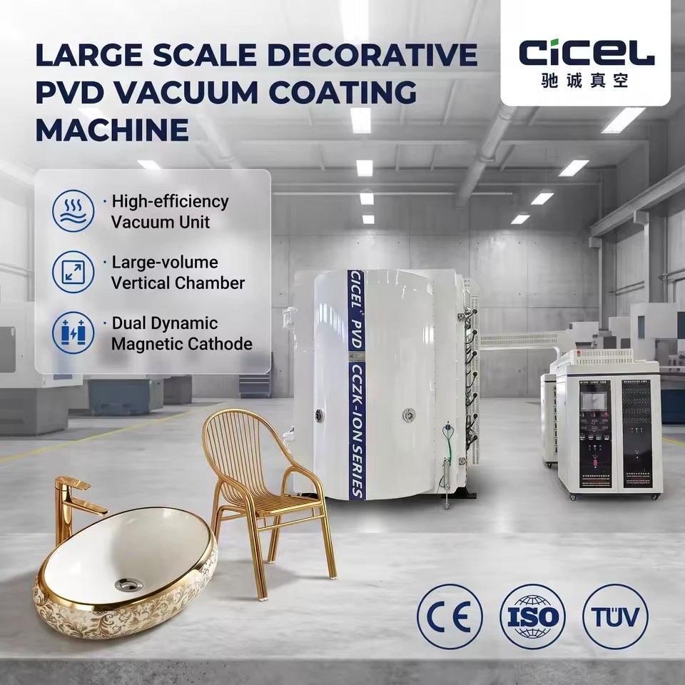 Large Scale Multi Arc PVD Vacuum Coating Machine for Stainless Steel Chair|/Furniture