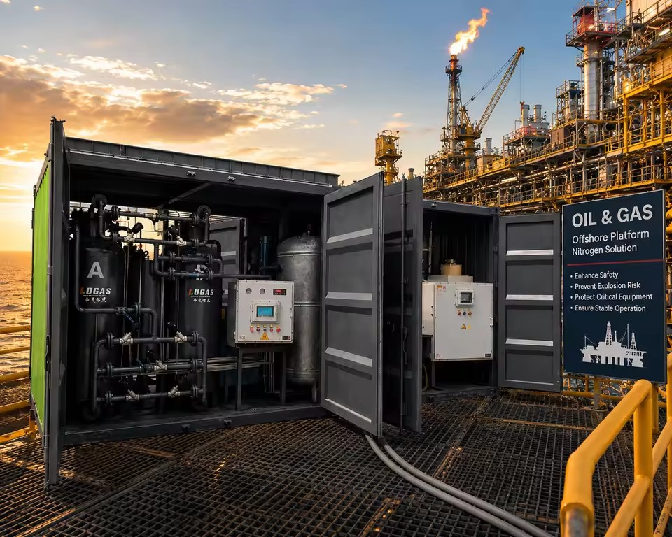 On Site Gas Production Containerized PSA Nitrogen Generator for Offshore Oil Gas Platform Inerting Purging System