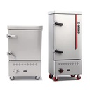 Professional Commercial Gas 12 Tray Stainless Steel Food Steamer Rice Steamer Cabinet for Hotel Kitchen