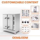 High Quality Commercial Electric 24 Tray Large Food Steamer Rice Steamer Machine for Central Kitchen