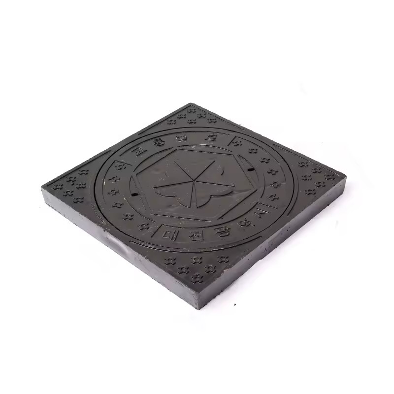 AFRICA Heavy-Duty Rubber Gasket Manhole Cover Customized C250 Grade Ductile Cast Iron Black Square EN124