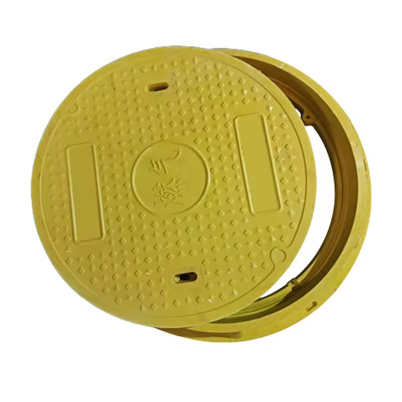 BMC Composite Resin EN124 Standard Round Smooth Surface Manhole Cover Multi-Diameter Options for Road Traffic Safety