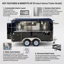 2025 Newest Stainless Steel Food Van with Multi-functional Kitchen