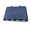 Ductile Iron Rectangular Manhole Cover Black EN124 E600 Standard Acoustic Noise-reducing Bitume/Epoxy Coated Engineer Grade Road