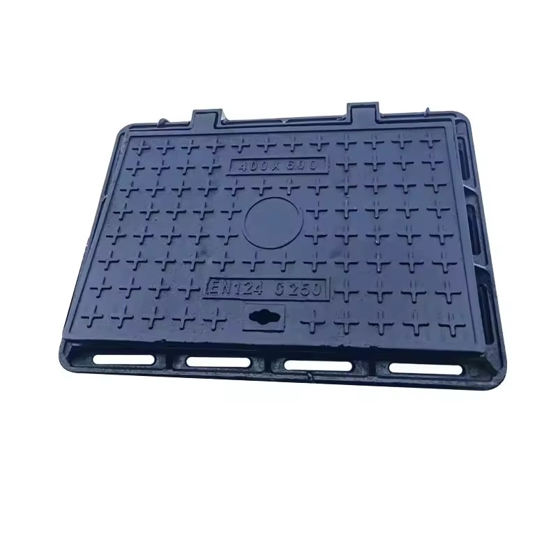 D400 E600 IoT-Trackable Coded Iron Manhole Covers Smart City Asset Digitalization for Road Made of Ductile Iron Black