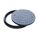 High Quality D400 Ductile Iron Manhole Cover EN124 Sewer Drain Lid Black Surface Treatment Engineer Grade Visibility for Road