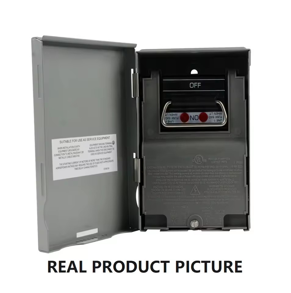 Fused Non-Fused HVAC Enclosure Circuit Breaker Controller Motor Starter AC Disconnect Pull Out 1 Pos Slide Isolator Box Switch