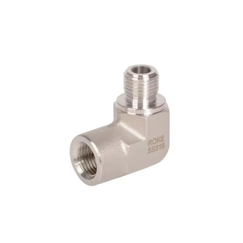 High Pressure 90 Degree Angle Stainless Steel Male Female NPT Thread Elbows Forging Technics BSPT Standard Pipe Fitting Gas Oil