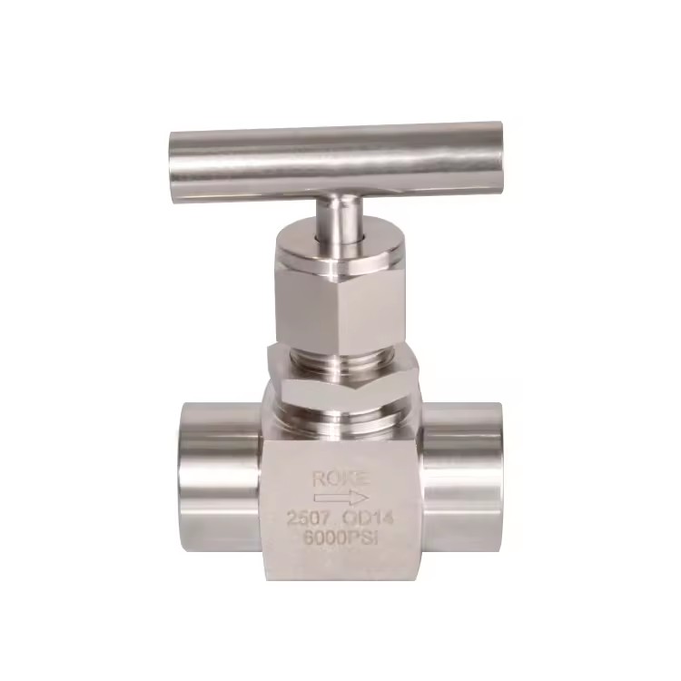 Super Duplex Stainless Steel F53/2507 Socket Weld Needle Valve Manual Power 6000psi for Gas Water Oil General Application