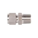 High Pressure Stainless Steel Double Ferrules Thermocouple Connectors 2mm 38mm NPT Male Thread Tube Fitting for Oil Head 25mm